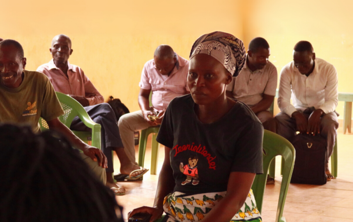Furaha in a community meeting